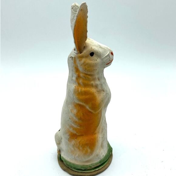 VINTAGE Bunny Rabbit Made in Germany Paper Mache composite1940s 5 inch - Picture 4 of 6